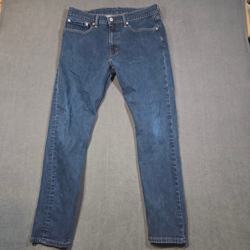 Levi's 512 Slim Taper Jeans Mens W34 L32 Blue Dark Wash Denim 28833-0025